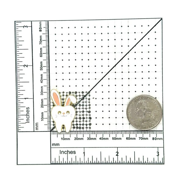 🤩Enamel Pin Tooth Teeth Oral Health Cartoon Rabbit shaped Care Dentist Oz New🤩 - Picture 5 of 5